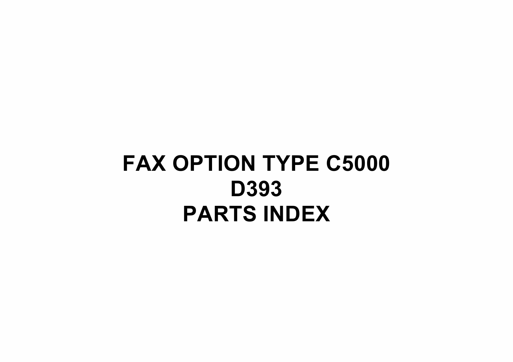 RICOH Options D399 FAX-OPTION-TYPE-C5000 Parts Catalog PDF download-5